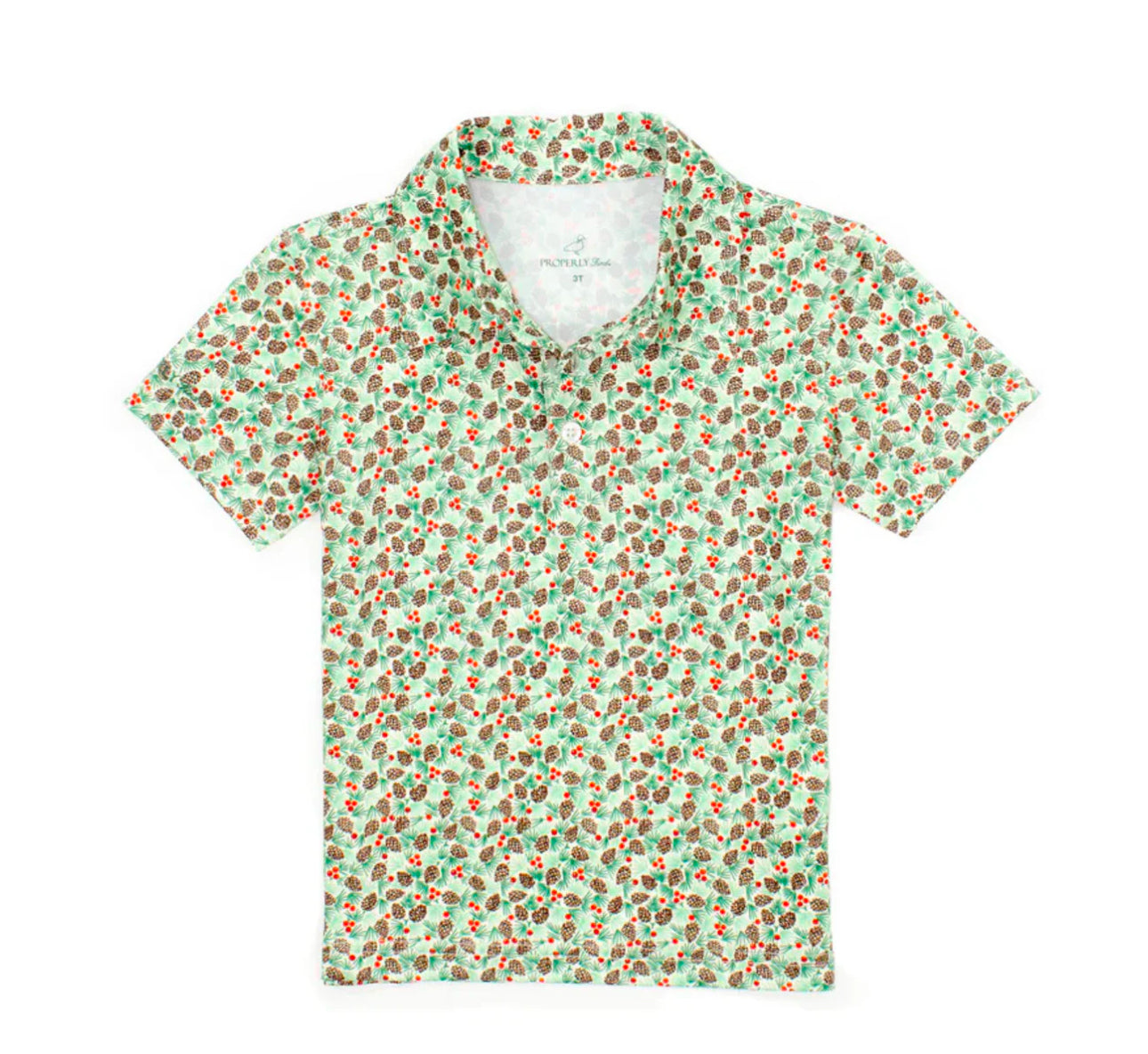 Properly Tied Boys Inlet Polo-Winter Pine