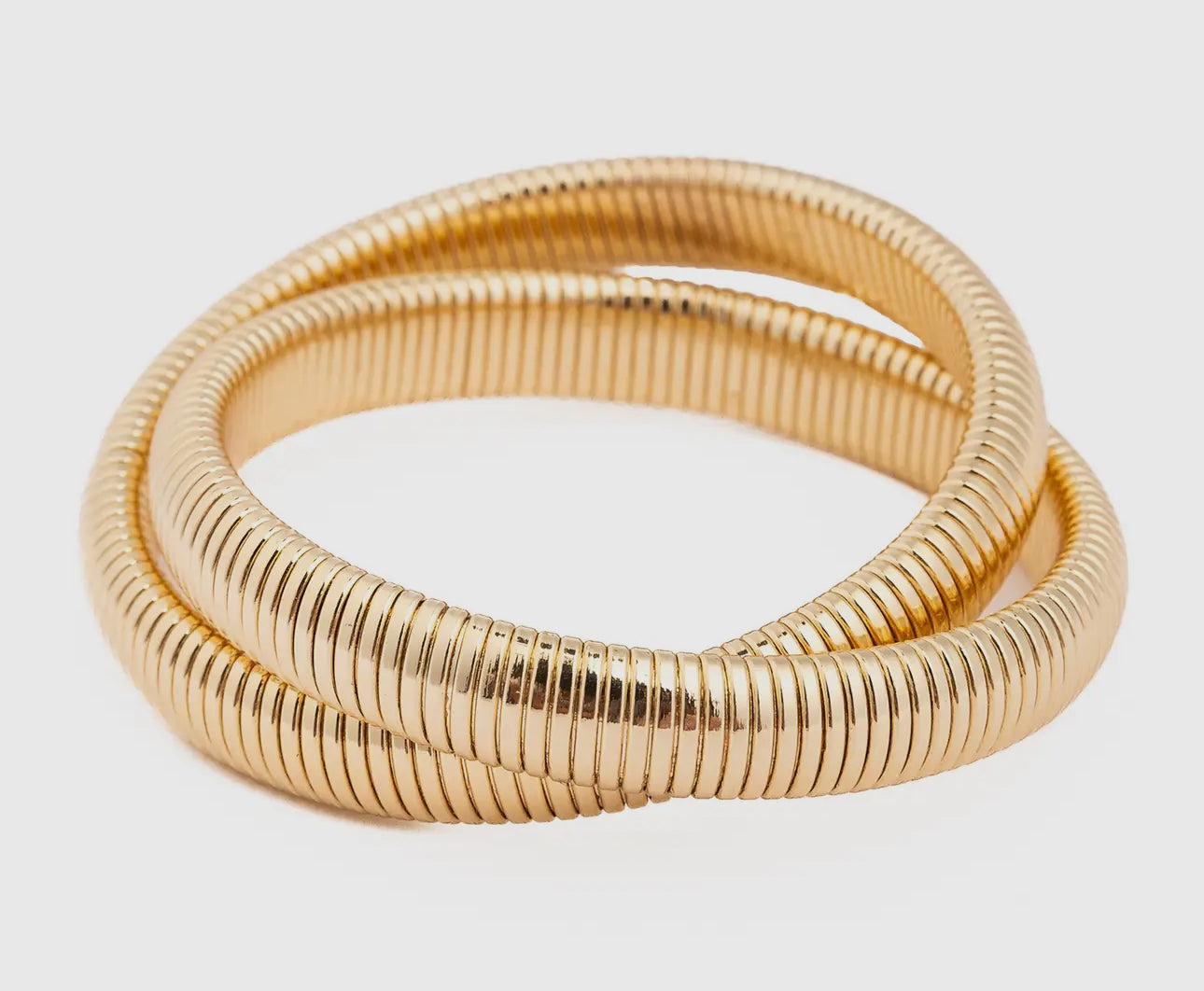 Bentley Gold Fashion Bangles- Set of 2