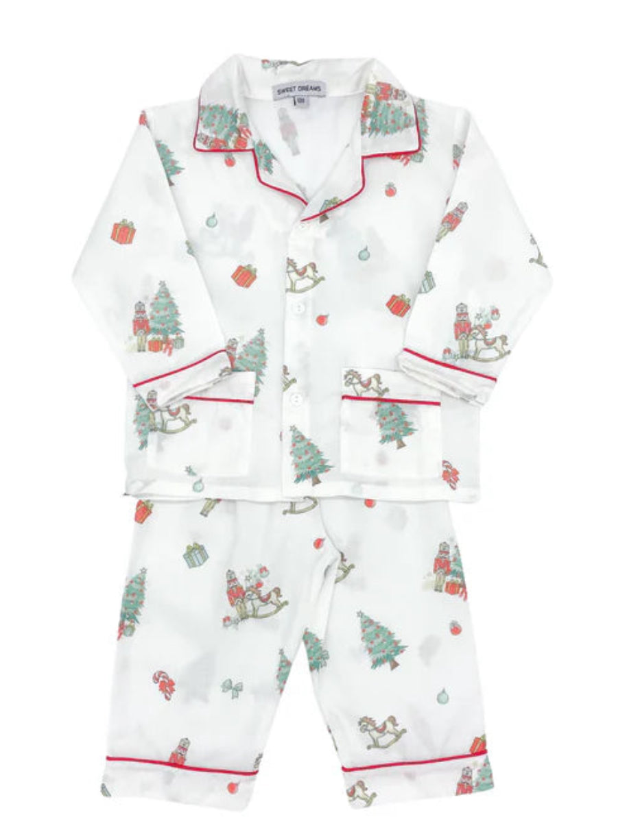 Sweet Dreams Nutcracker Print Christmas Pajamas