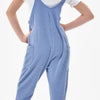 Good Girl Sleeveless Ribbed Jumpsuit-Blue