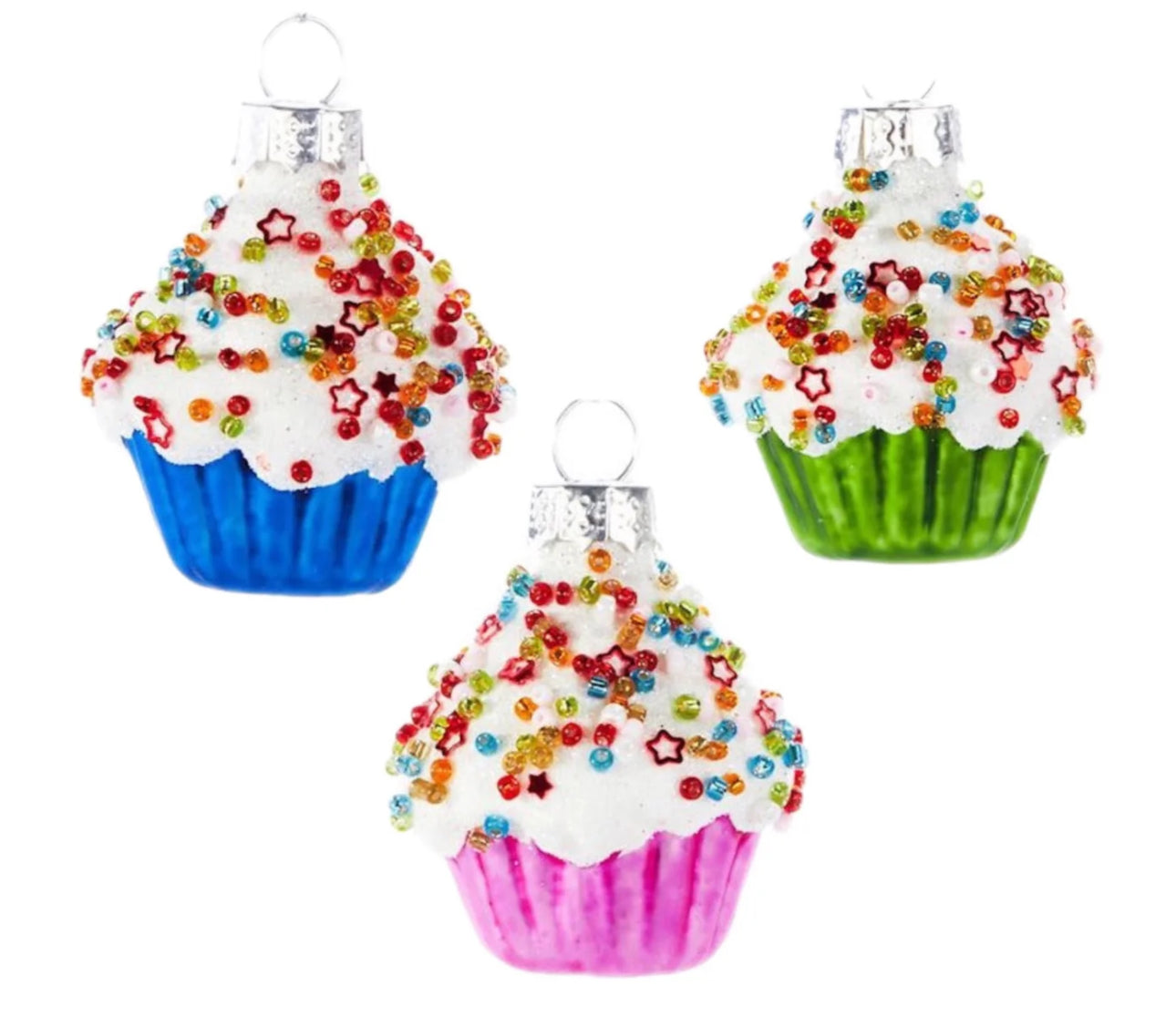 Ganz Mini Cupcake Glass Ornament-Sold Individually