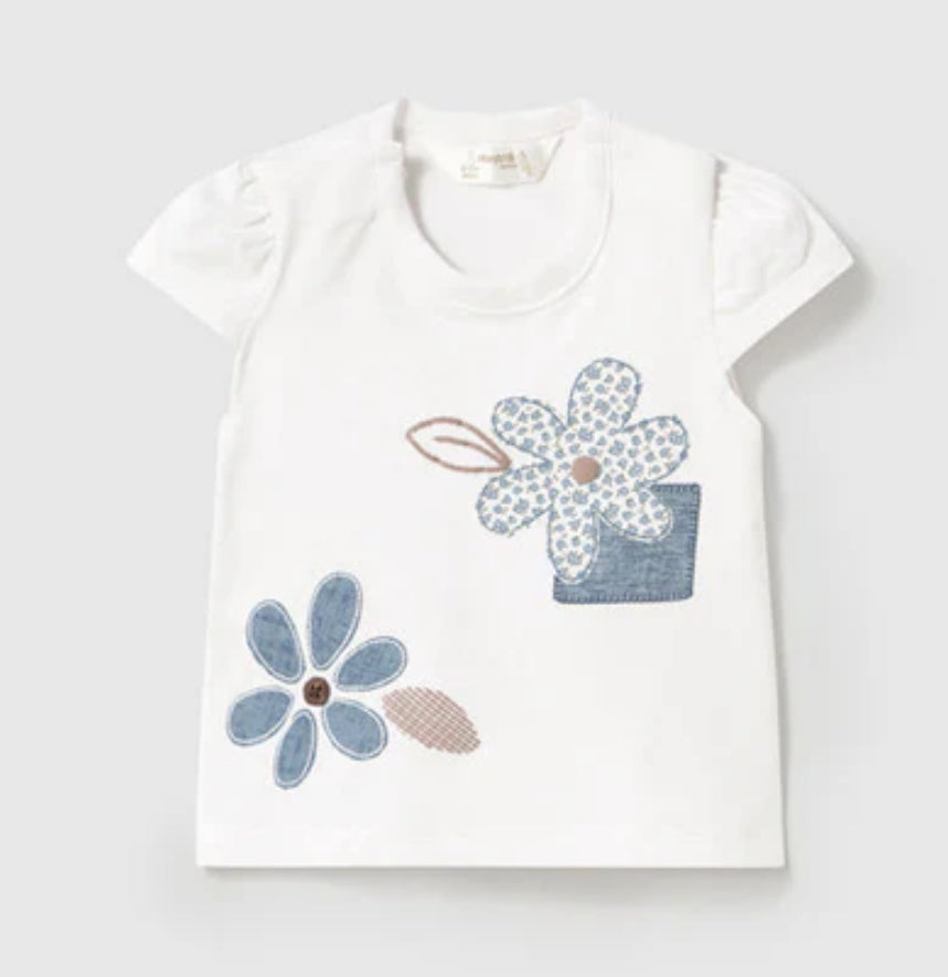 Flower Appliqué Floral Garden Top