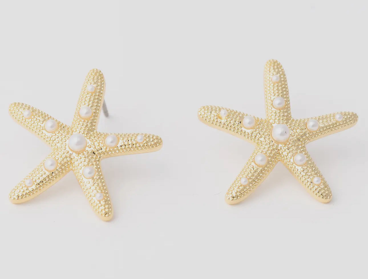 Maverick Starfish Gold w/ Pearl Accent Earrings