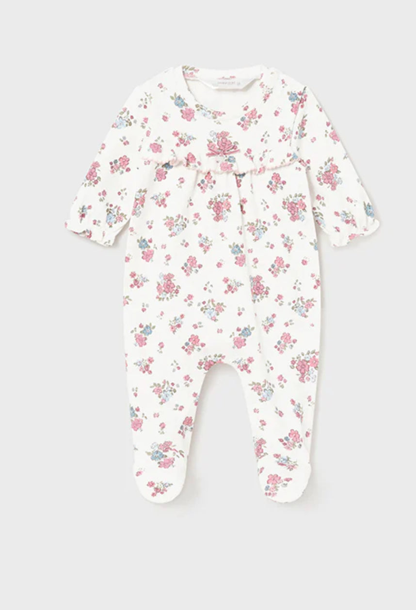 Mayoral Baby Girls Rose Print Footie