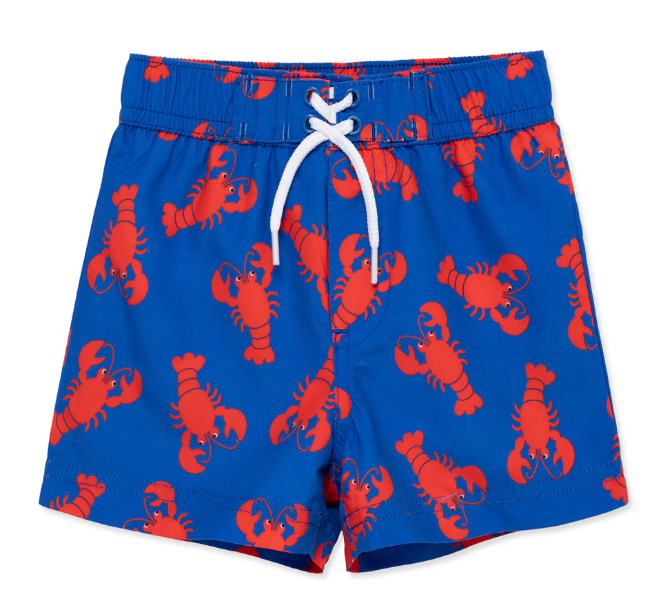 Little Me Lobster Swim Trunks