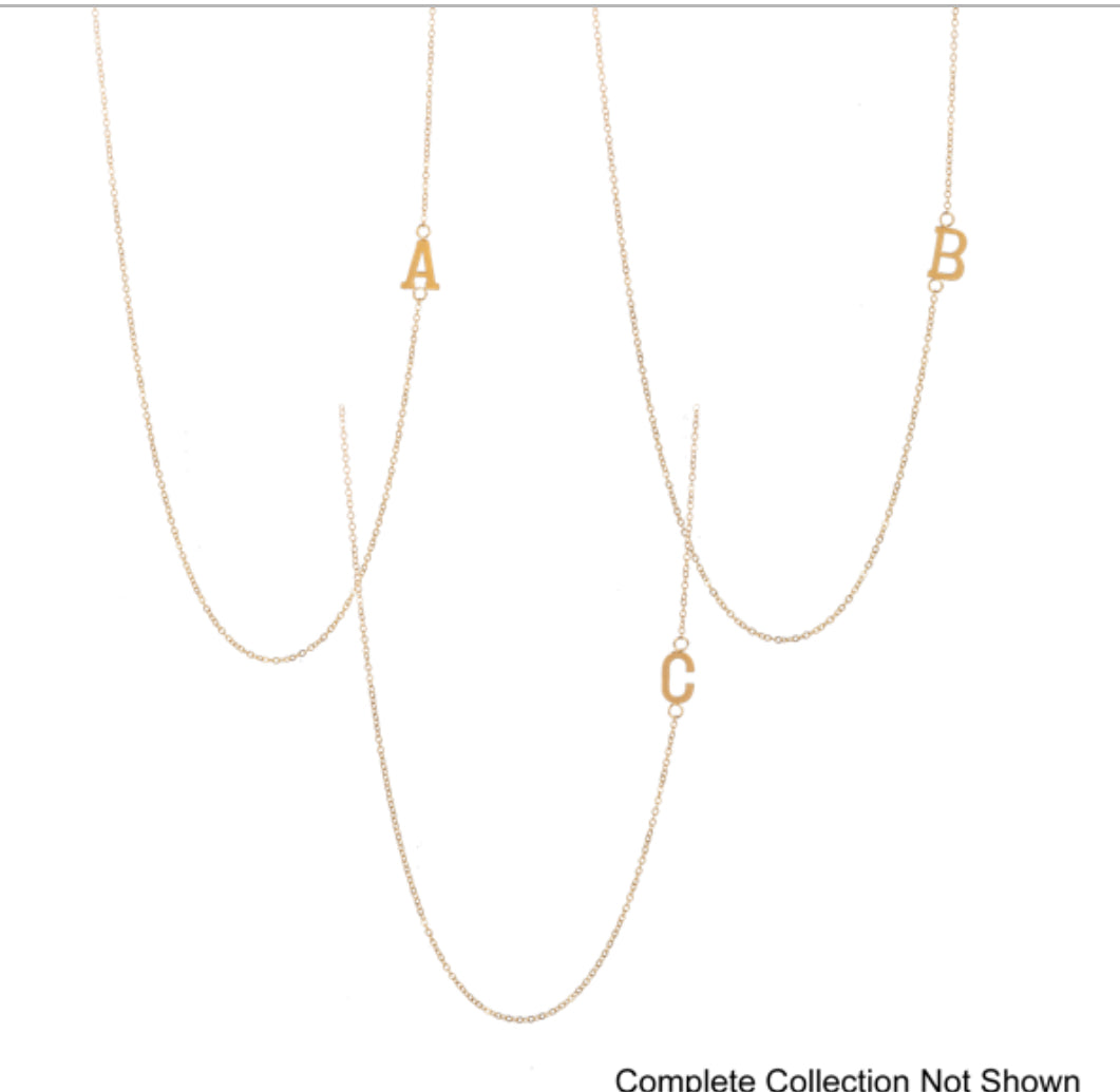 Gold Plated Dainty
Monogram Initial Necklace