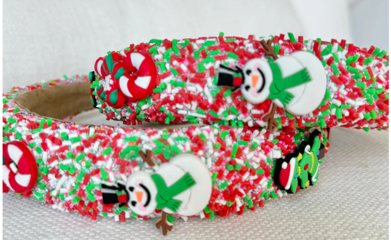 Bari Lynn Christmas Sprinkles Charm Headband