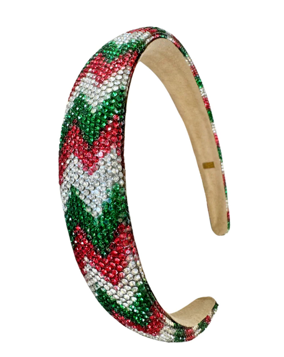 Bari Lynn Christmas Crystalized Aztec Headband