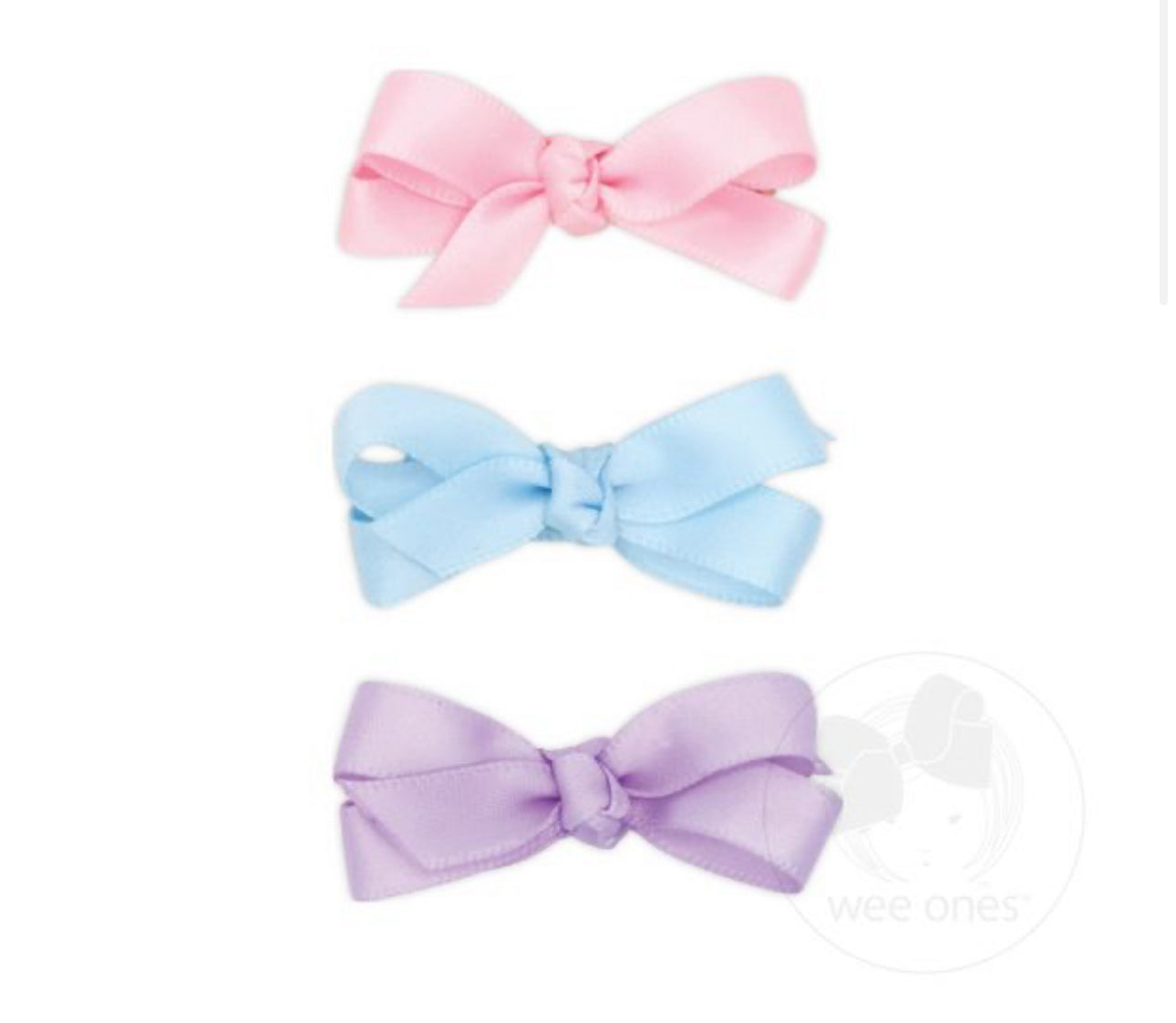 Wee Ones 3 pk Baby Satin Bows