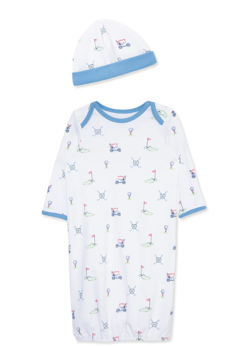 Little Me Golf Club Sleeper Gown and Hat