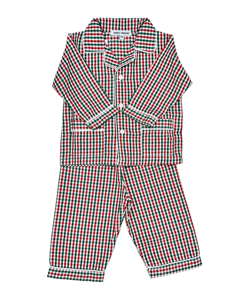 Sweet Dreams Red/Green Gingham Pajamas