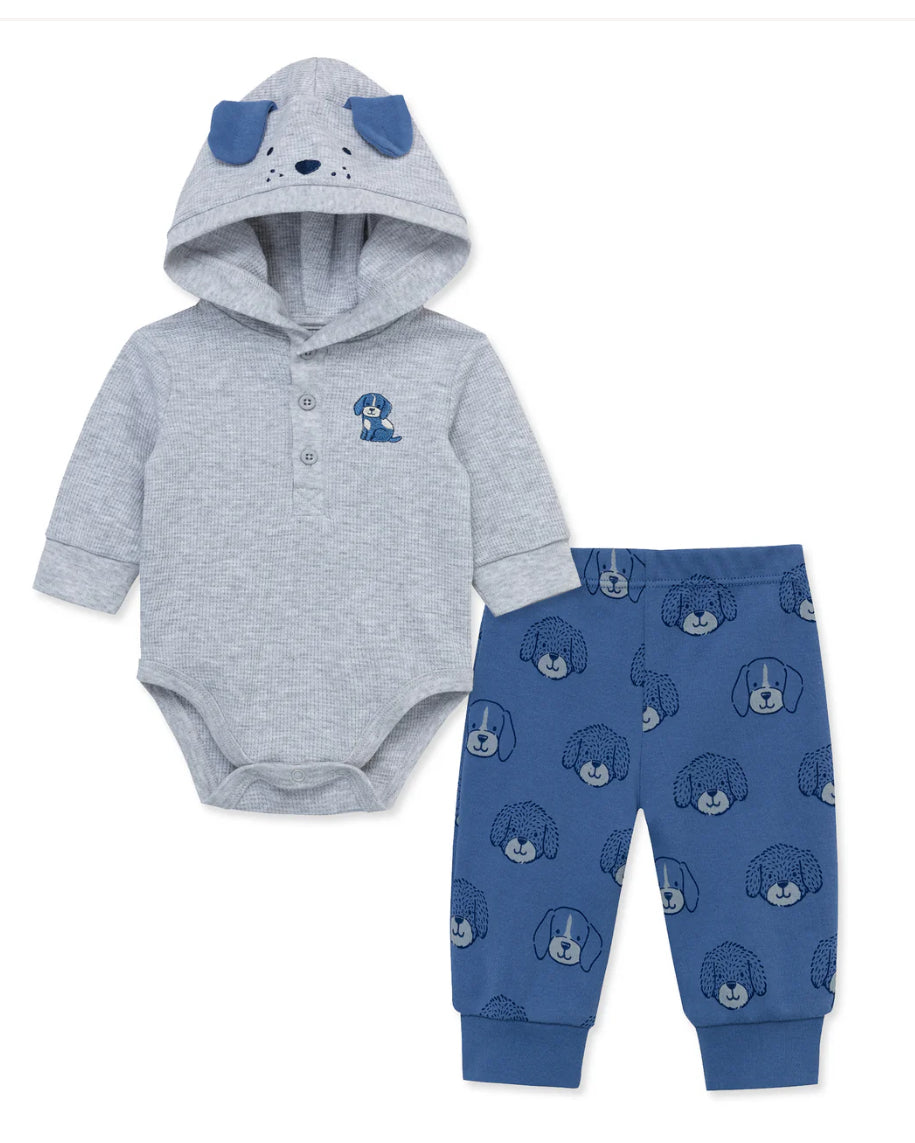 Little Me Puppy Bodysuit & Pant Set