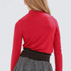 Good Girl Mock Neck Long Sleeve
Modal Knit Top-Red