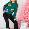 Paperflower Christmas Ornament Crop Sweatshirt