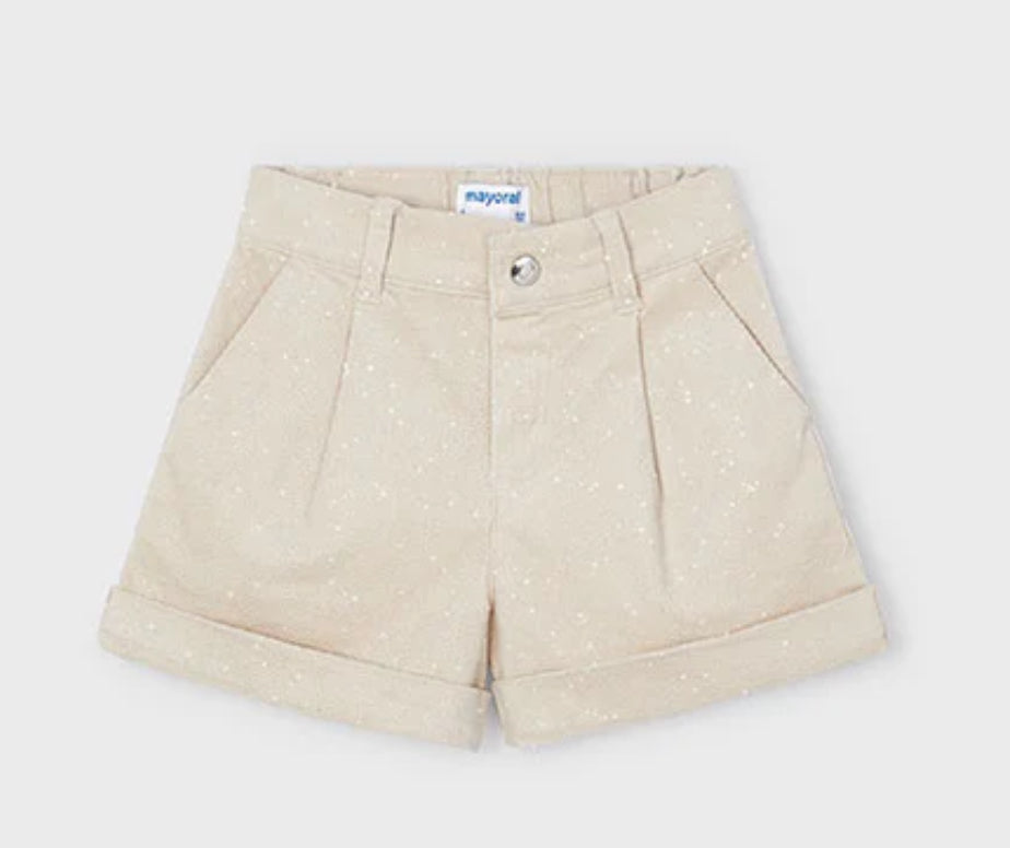 Mayoral Corduroy Shorts Stone Sparkle