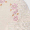 Mayoral Oatmeal Woven Sweater W/ Lavender Flowers