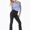 Good Girl Crossover Waist Flare Leg Pant-Black