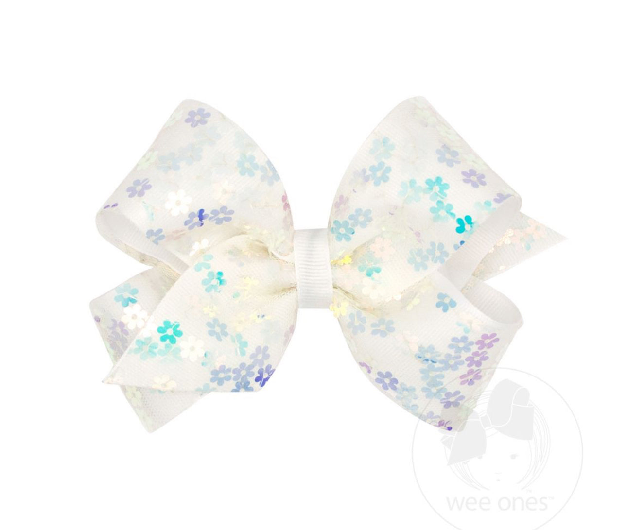 King Flower Sequin Tulle Overlay
Grosgrain Hair Bow