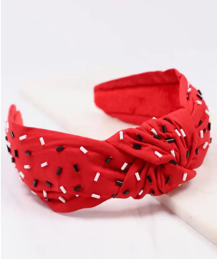 Caroline Hill
Red/Black/White Confetti
Headband