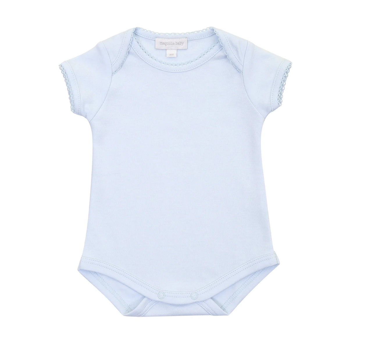 Essentials Solid Short Sleeve Bodysuit-Blue