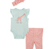 3-Piece Giraffe Bodysuit Set (Baby
Girl)