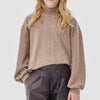Good Girl Faux Leather Pleated Shorts-Chocolate