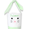 Easter Bunny Basket- Green Seersucker