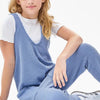 Good Girl Sleeveless Ribbed Jumpsuit-Blue