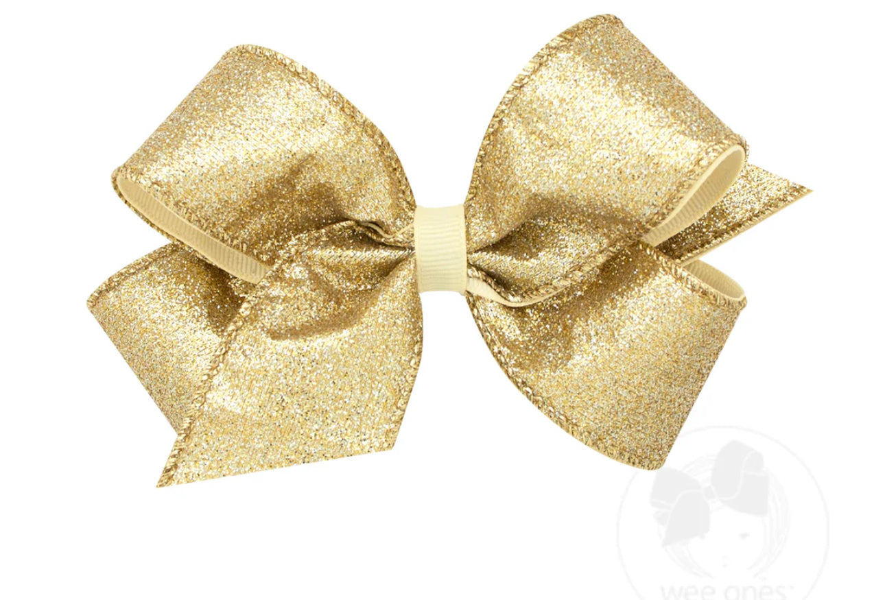 King Party Glitter Girls Hair Bow