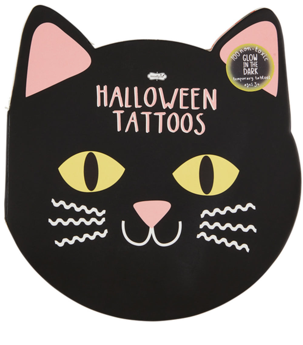 Mud Pie Black Cat Glow Tattoo Book