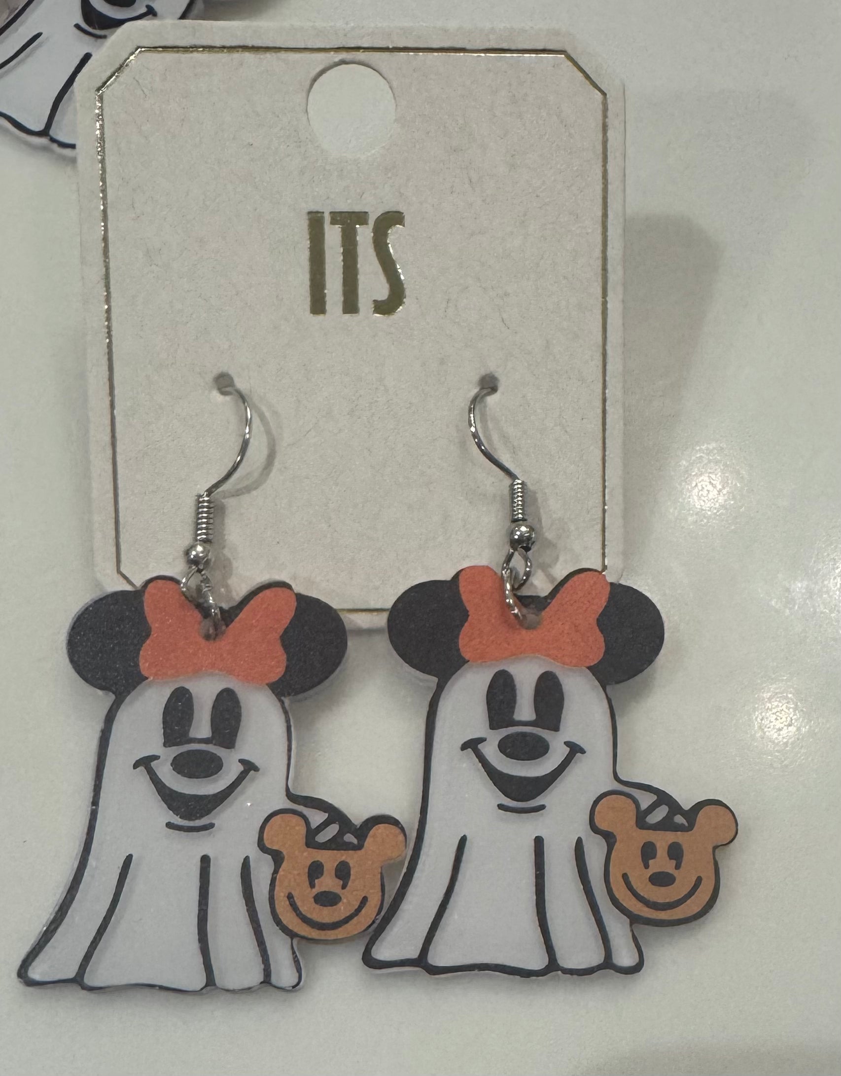 Minnie Mouse Ghost Earrings