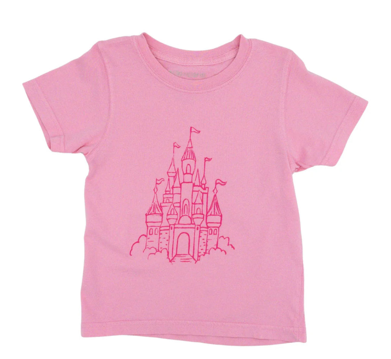 Princess Castle Tee Shirt-Light Pink
