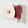 Mayoral Girls 3piece Leggings set-Tomatoe