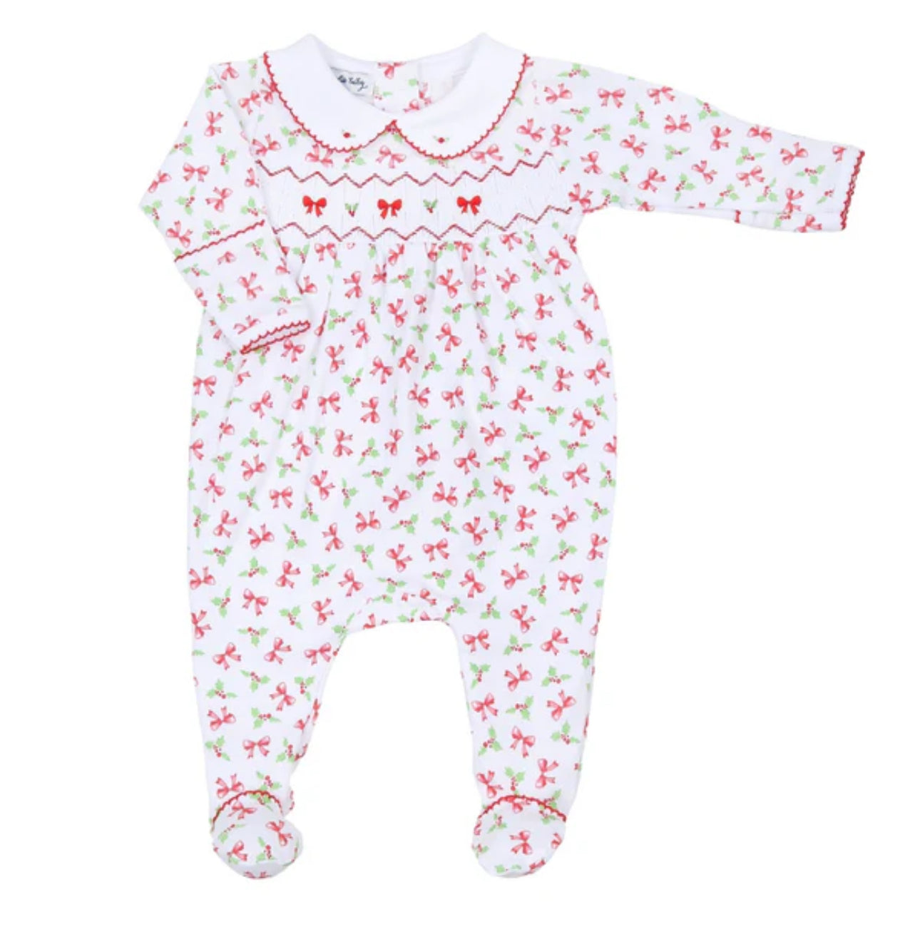 MAGNOLIA BABY - Cora & Cooper Classics Smocked Pyjamas - Red main image 0