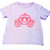 Princess Carriage Tee Shirt-Light Purple