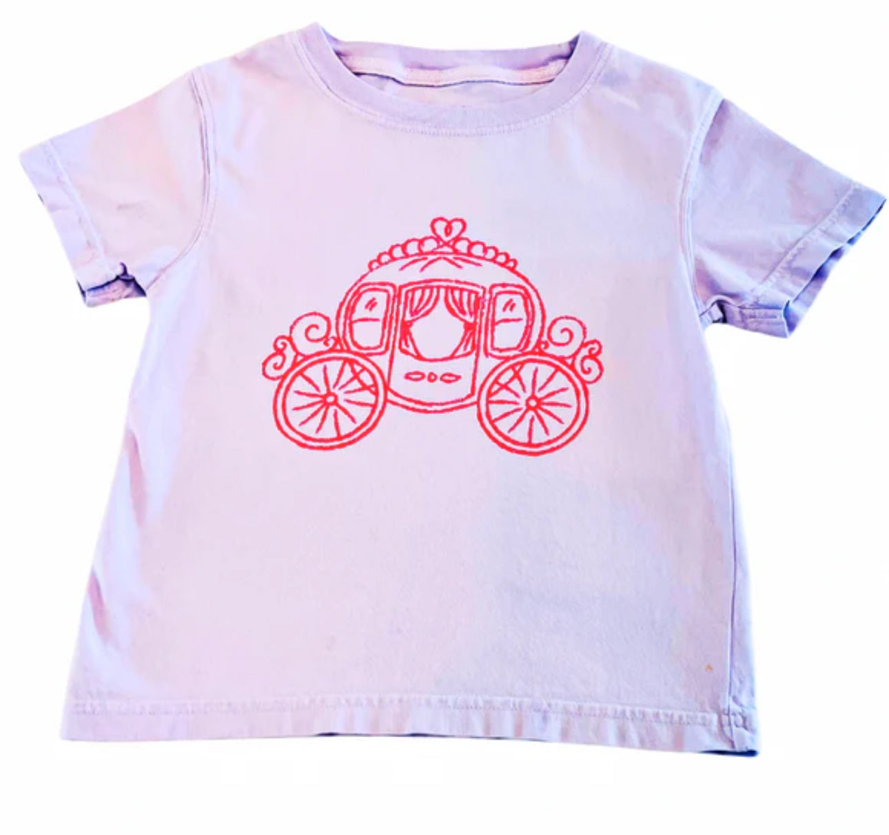 Princess Carriage Tee Shirt-Light Purple
