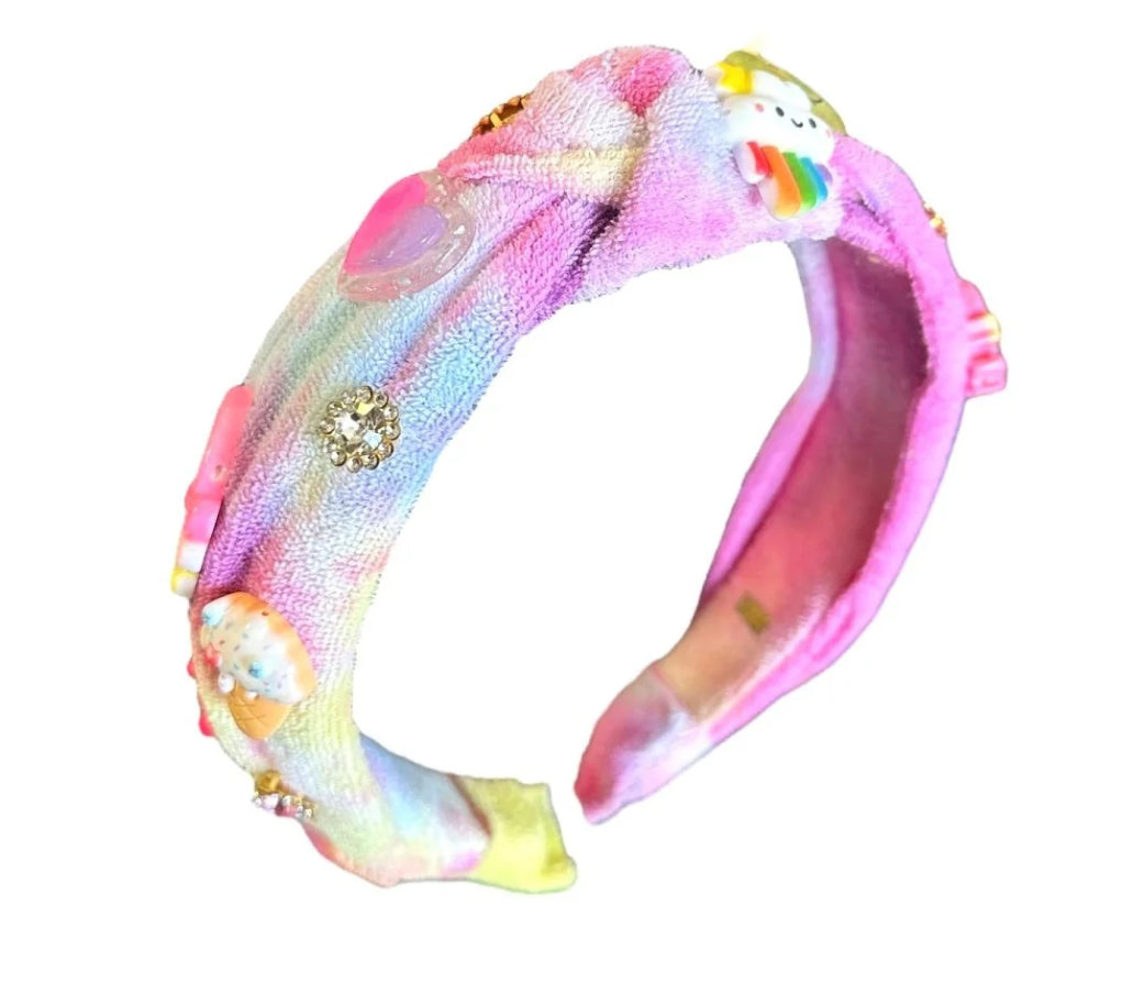 Bari Lynn Tie Dye 3D Charm Headband