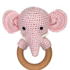 Crocheted
Wood Ring Rattle