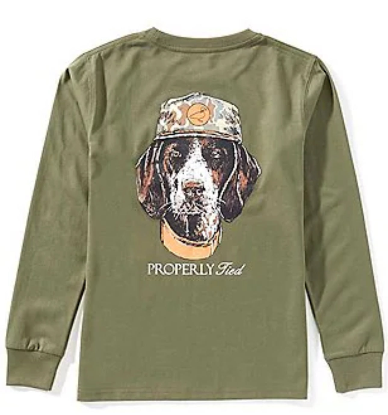Boys Man’s Best Friend Ls Tee Olive