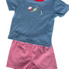 Gone Fishing Appliqué Short Set