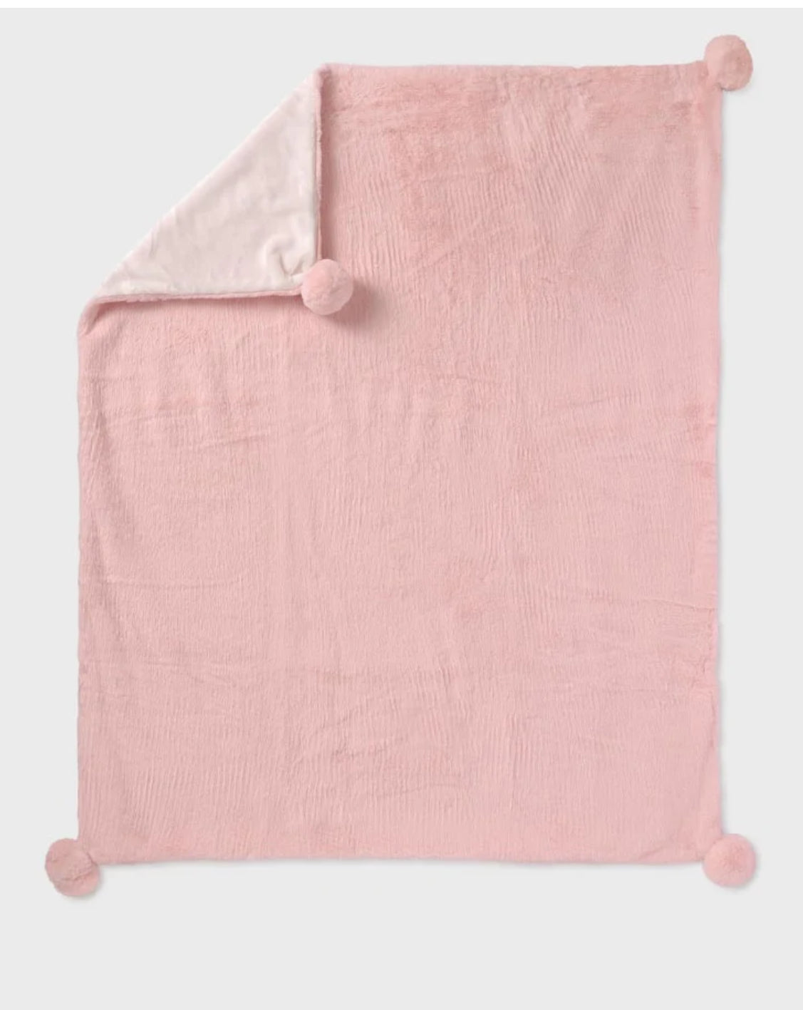 Mayoral Pom Pom Reversible Blanket-Pink