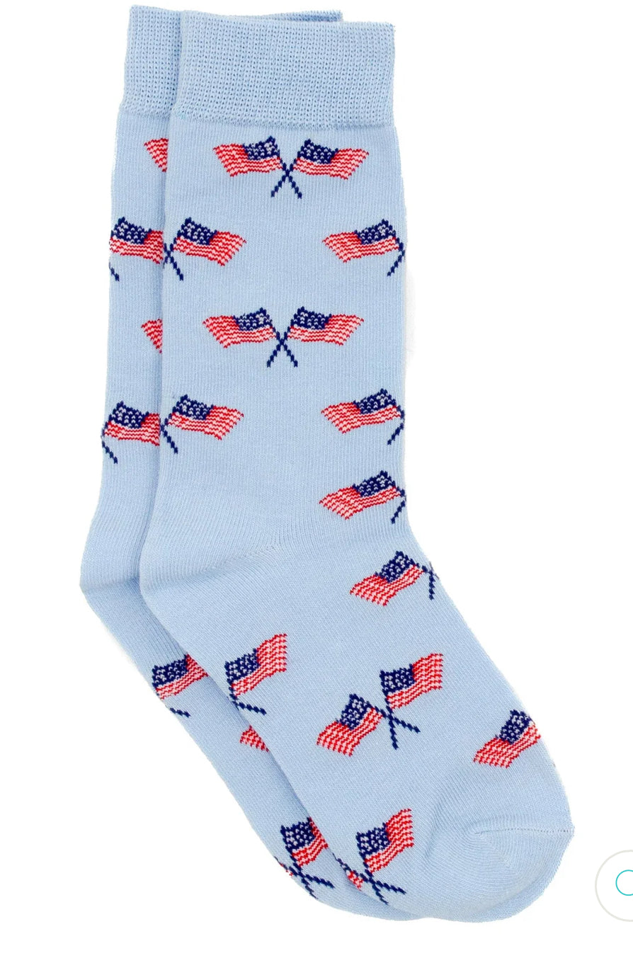 Properly Tied Boys Lucky Duck Socks Freedom Flag