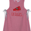 Southern Saturday Megaphone Appliqué Dress-Red & Black