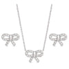 Lily Nily CZ Bow Pendant and Stud Earrings Set in Sterling
Silver