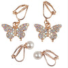 Boutique Butterfly Clip On Earrings Set