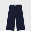 Mayoral Girls Wide Leg Cropped Stretch Pant-Marino