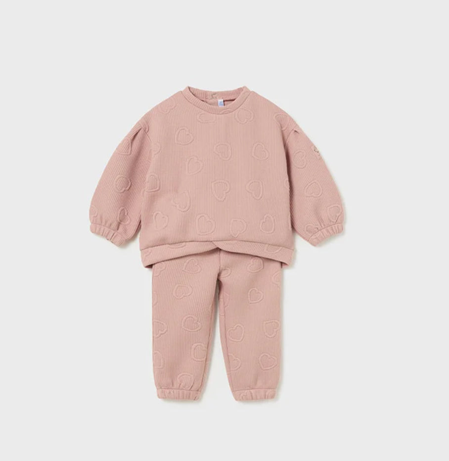 Mayoral Baby Girls Two-Piece
Heart Tracksuit - Rubor