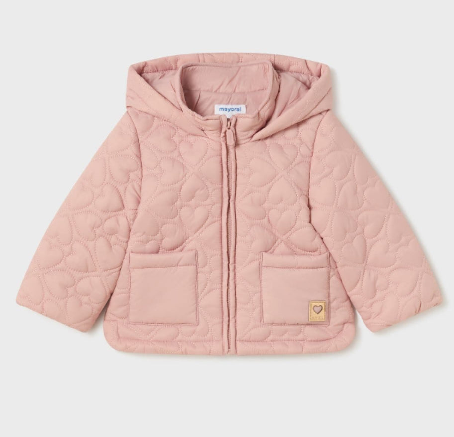 Mayoral Baby Girl Padded Coat-Blush