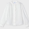 Mayoral Ruffle L/S Button Down Blouse- White