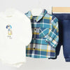 Mayoral Baby Boys Plaid Puppy Dog 3 Pc.Set